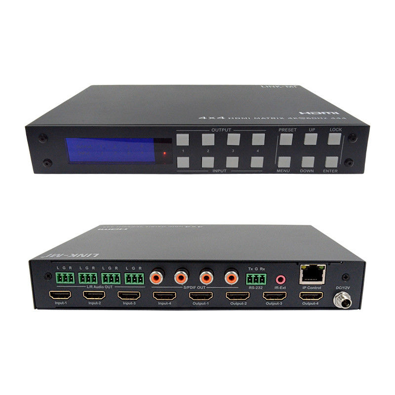 4K Hdmi Matrix / Hd Hdmi Splitter Switcher с черной шелковой панелью и поддержкой формата DTS