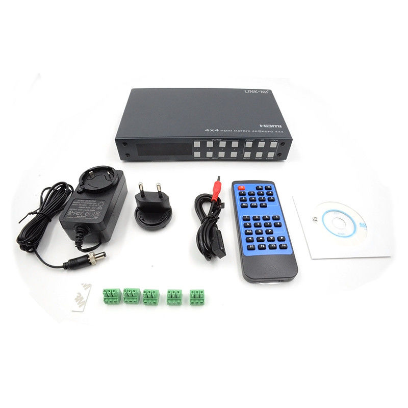 4K Hdmi Matrix / Hd Hdmi Splitter Switcher с черной шелковой панелью и поддержкой формата DTS