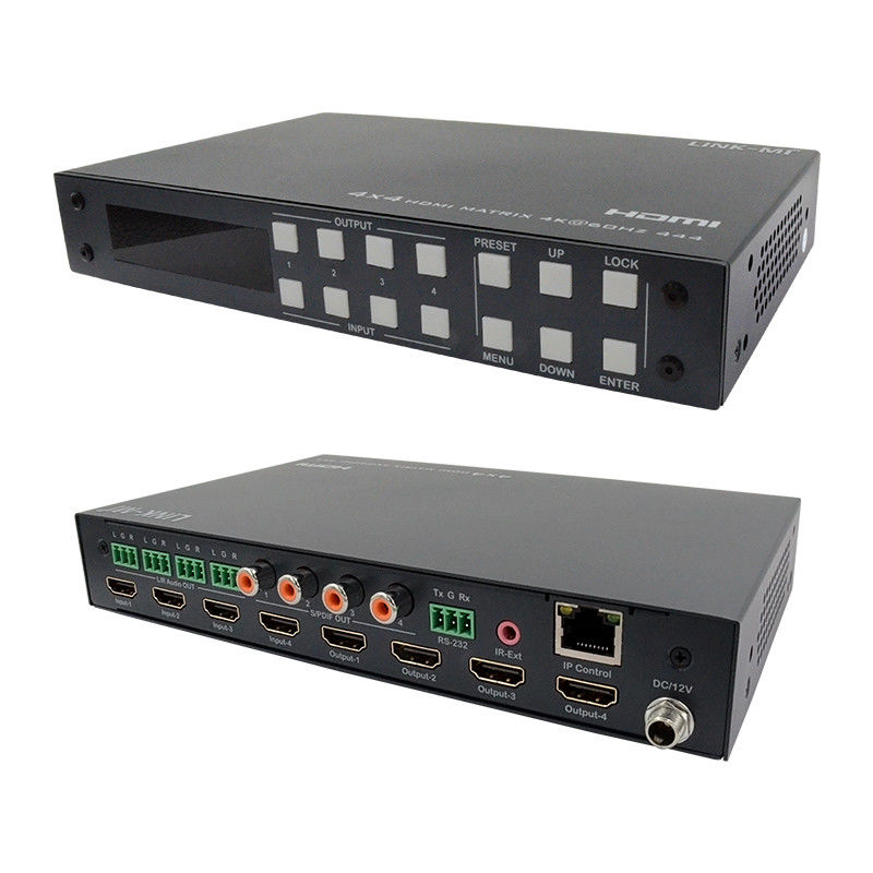 4K Hdmi Matrix / Hd Hdmi Splitter Switcher с черной шелковой панелью и поддержкой формата DTS