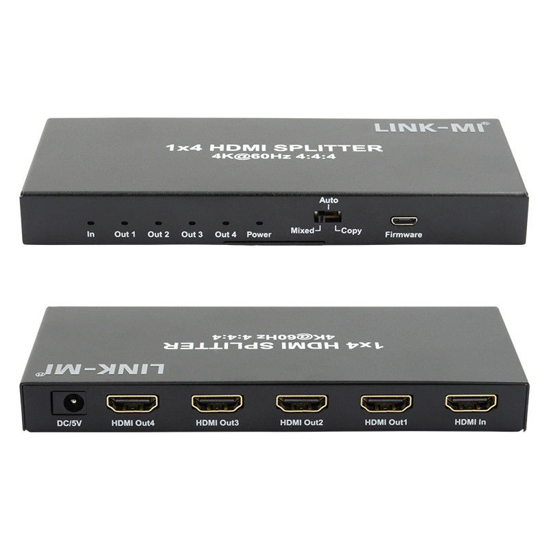 HDMI 2.0 HDMI Extender Splitter 60Hz 1x4 Поддержка 3D 18G HDR 1 В 4 Выход AV Splitter