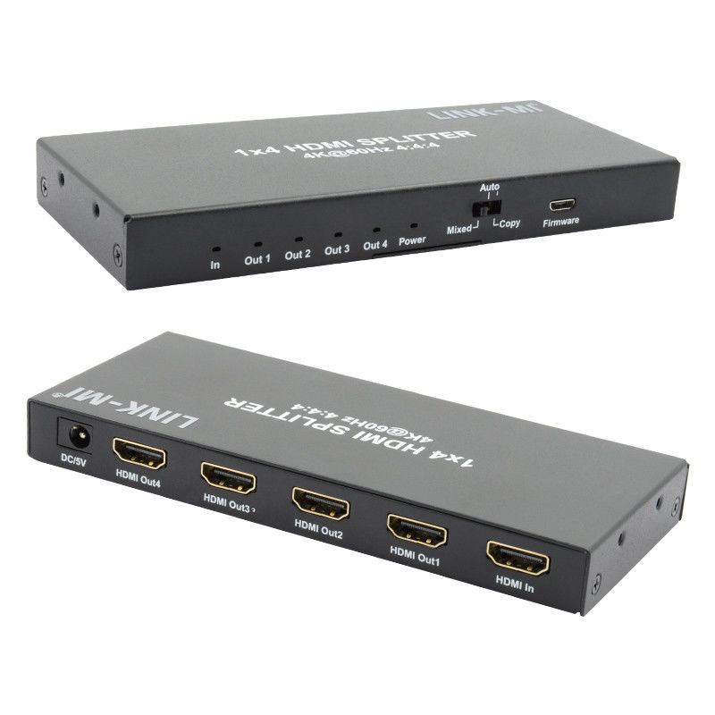 HDMI 2.0 HDMI Extender Splitter 60Hz 1x4 Поддержка 3D 18G HDR 1 В 4 Выход AV Splitter