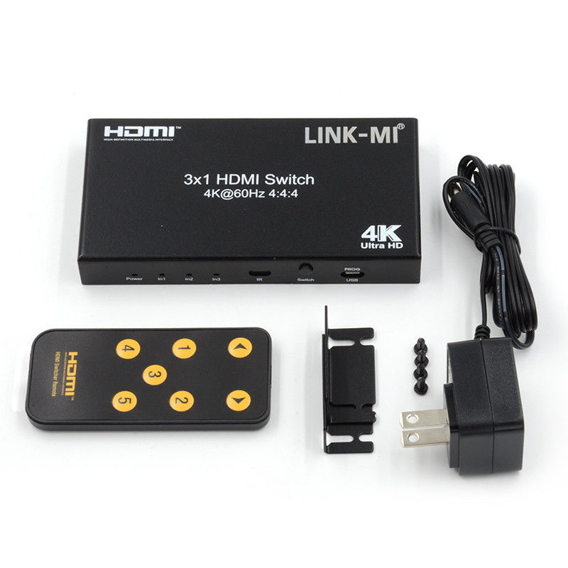 3X1 HDMI 2.0 Switch Hd Matrix Switcher 3 X 1 Hdmi Switch 3 Порт Hdmi Switch 1080P 20m