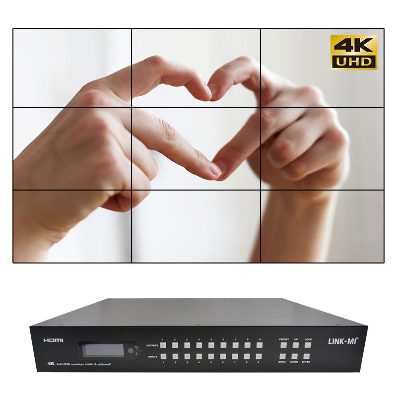 9x9 70M HDMI видеостенный процессор Hdmi Splitter 3x3 4K HDMI матричный расширитель