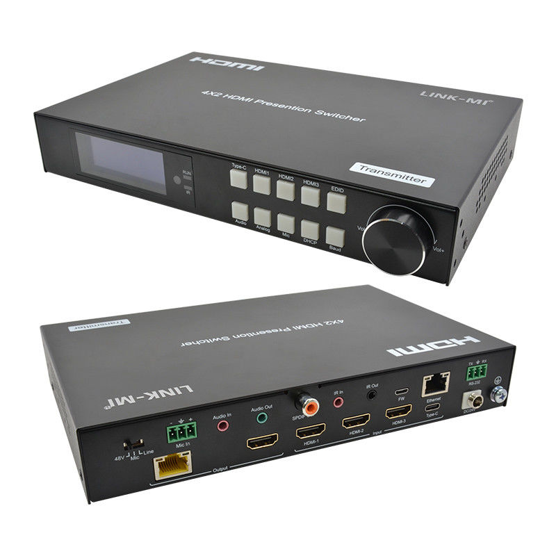 18 Гбит / с 4K видео HDMI Switch 2.0 HDBaseT Switch с HDMI и USB - C входами