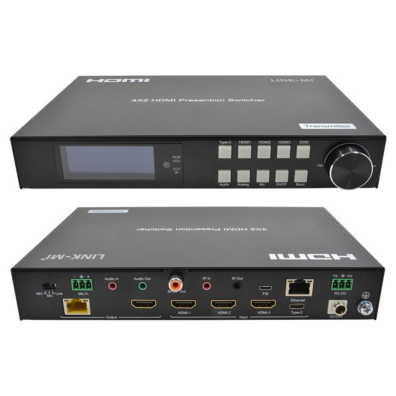 18 Гбит / с 4K видео HDMI Switch 2.0 HDBaseT Switch с HDMI и USB - C входами