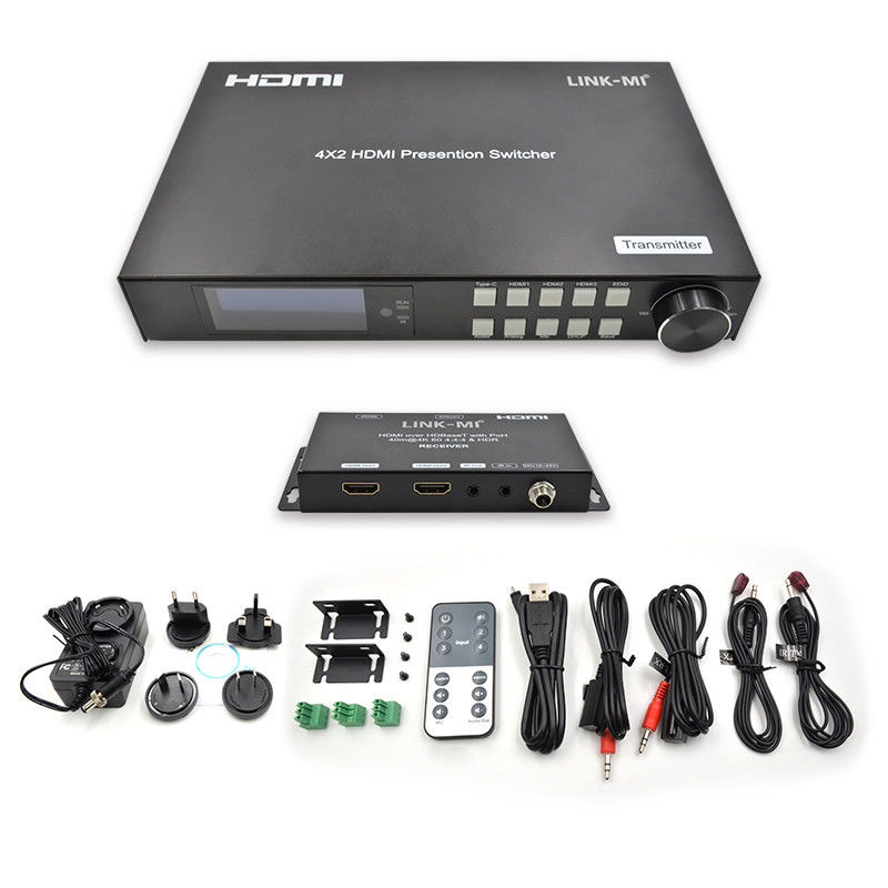 18 Гбит / с 4K видео HDMI Switch 2.0 HDBaseT Switch с HDMI и USB - C входами