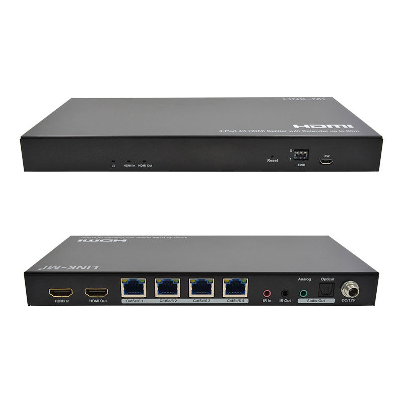 1x4 4K беспроводный HDMI разделитель расширителя поддержка 60m 4K@60Hz AV разделитель через RJ45