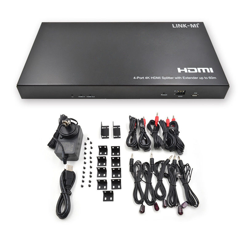 1x4 4K беспроводный HDMI разделитель расширителя поддержка 60m 4K@60Hz AV разделитель через RJ45