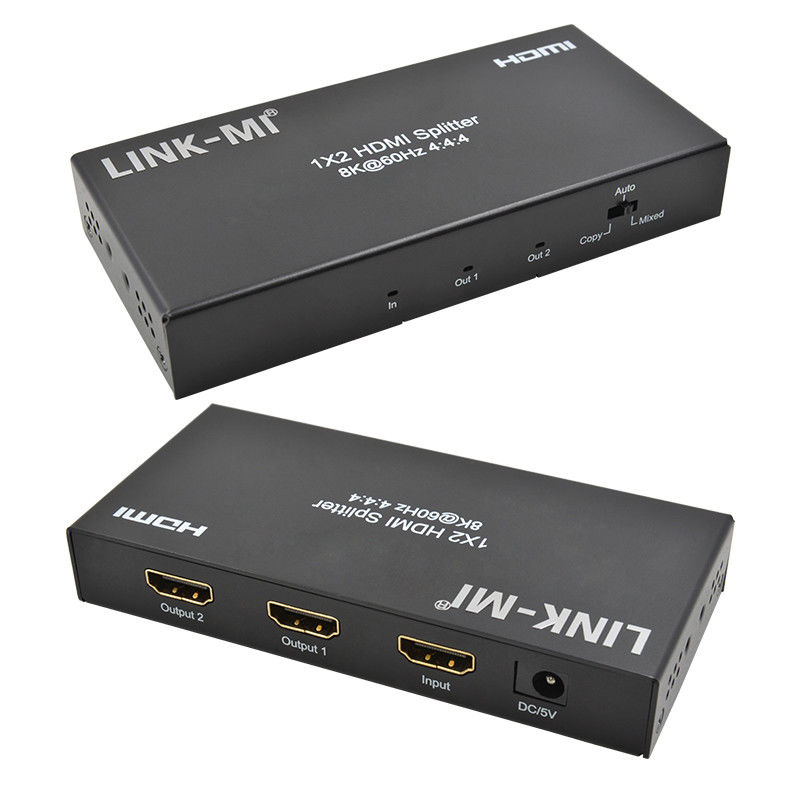 48 Gbps HDMI Splitter 8k 1x2 HDMI Extender поддержка Downscaler HDR10 EDID HDCP2.2