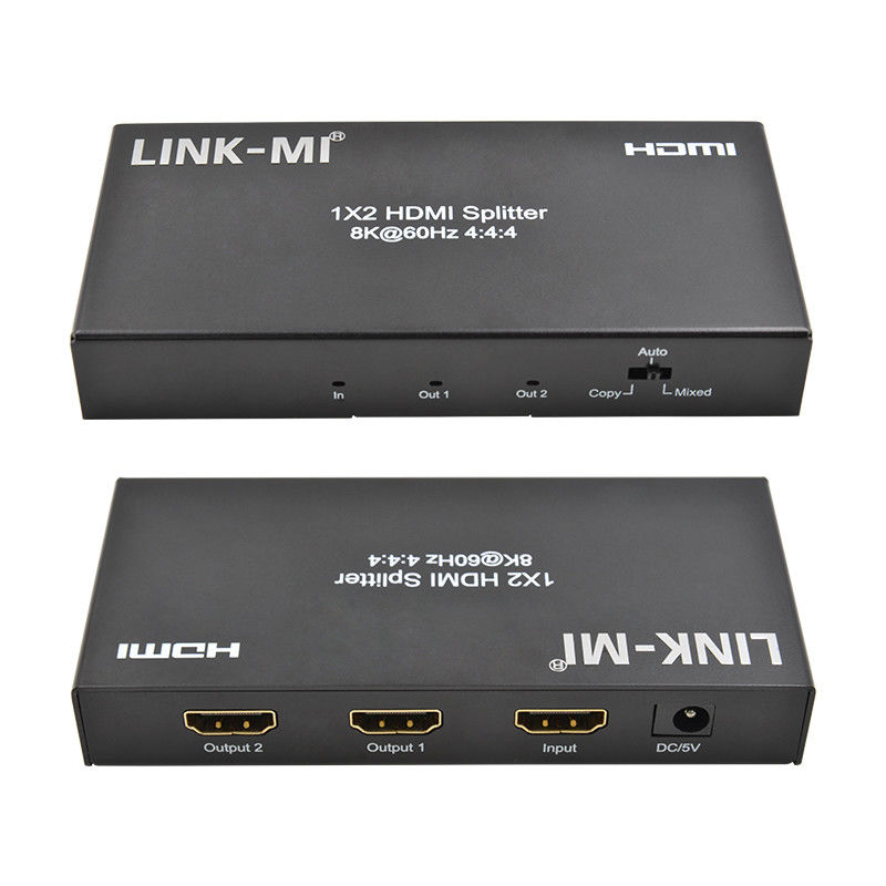 48 Gbps HDMI Splitter 8k 1x2 HDMI Extender поддержка Downscaler HDR10 EDID HDCP2.2