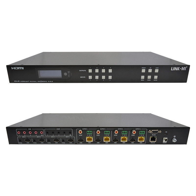 70 м 4x4 HDMI аудио матричный переключатель с 4 HDMI Loop Out для 4 портов видео переключателя