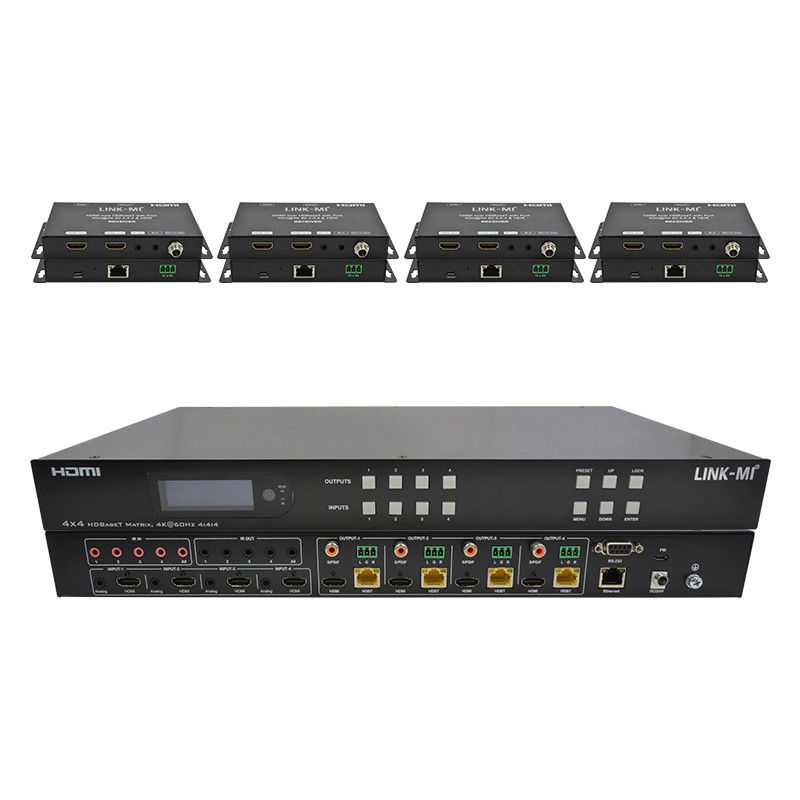70 м 4x4 HDMI аудио матричный переключатель с 4 HDMI Loop Out для 4 портов видео переключателя