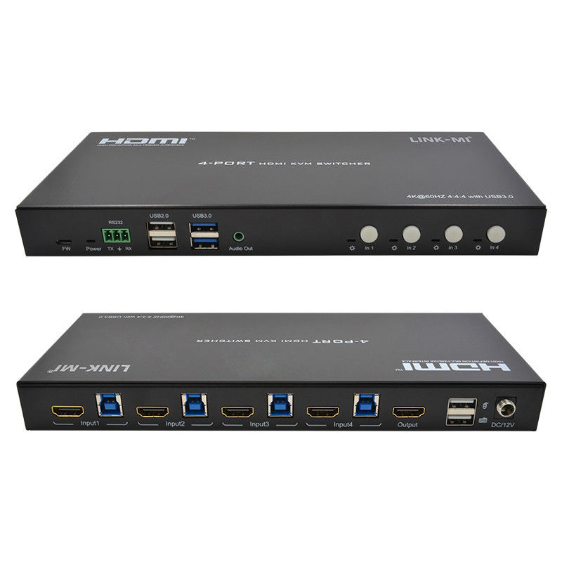 4 порта сети HDMI2.0 KVM переключатель до 4K 60Hz 18Gbps