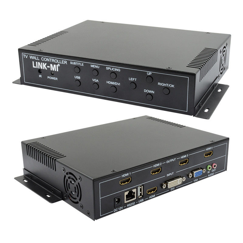 Поддержка 2X2 HDMI видеостенного контроллера 1X4 1X3 1X2 TV Splicing Box для 4 экранов
