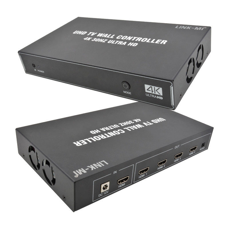 1X4 1X3 1X2 4K видеостенный контроллер 30Hz 4 каналов HDMI TV видеостенный процессор 2x2