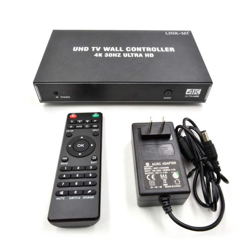 1X4 1X3 1X2 4K видеостенный контроллер 30Hz 4 каналов HDMI TV видеостенный процессор 2x2