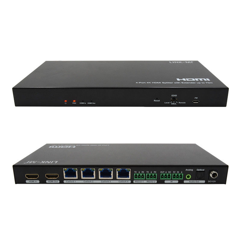 70M 1x4 4K HDMI Splitter Extender с аудиоэкстрактом 1x4 Hdmi Splitter over Cat6