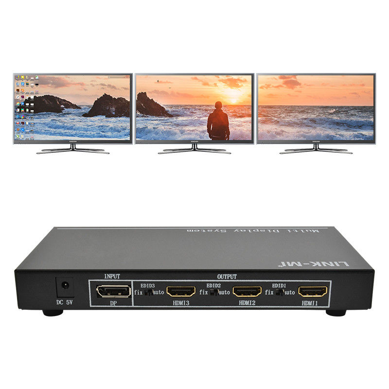 5760x1080 UHD 1X3 Видеостенный контроллер Процессор Мультиэкранный разделитель 1 DP В 3 HDMI Выход