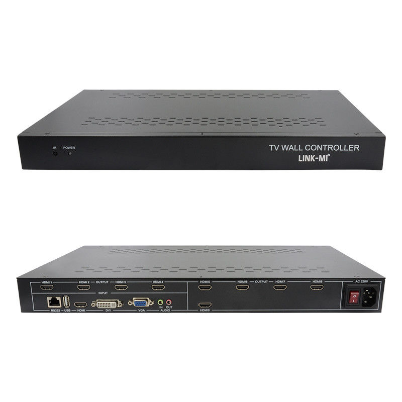 9 каналов HDMI видеостенный контроллер 3X3 Zoom Subtitles Multi Display Controller для рекламы