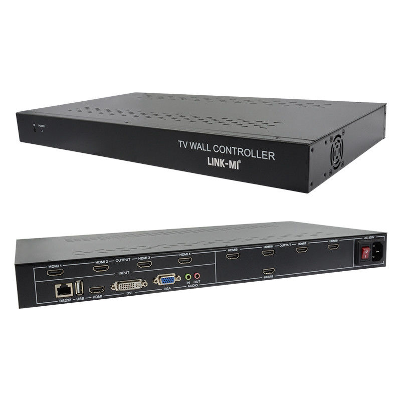 9 каналов HDMI видеостенный контроллер 3X3 Zoom Subtitles Multi Display Controller для рекламы