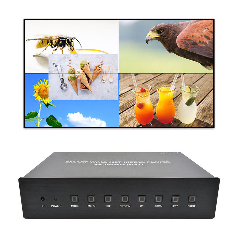 HDMI 2X2 4K видеостенный контроллер Media Player TV Wall Processor для 4 телевизоров
