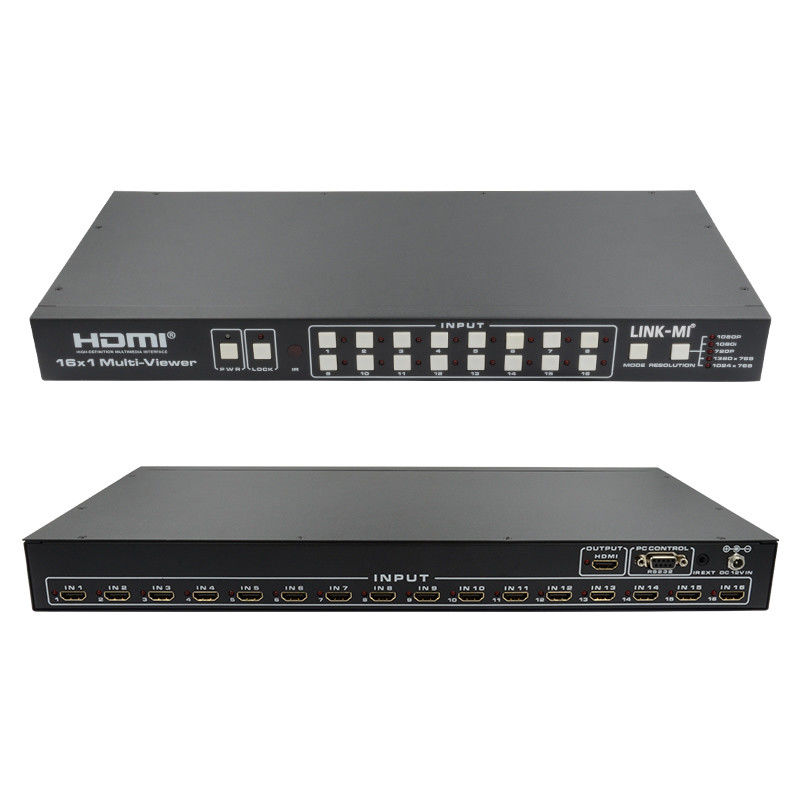 16X1 AV 4K Quad Multiviewer 16 в 1 Процессор бесшовного видеосменщика
