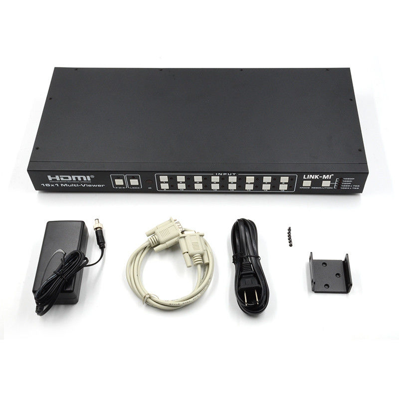 16X1 AV 4K Quad Multiviewer 16 в 1 Процессор бесшовного видеосменщика