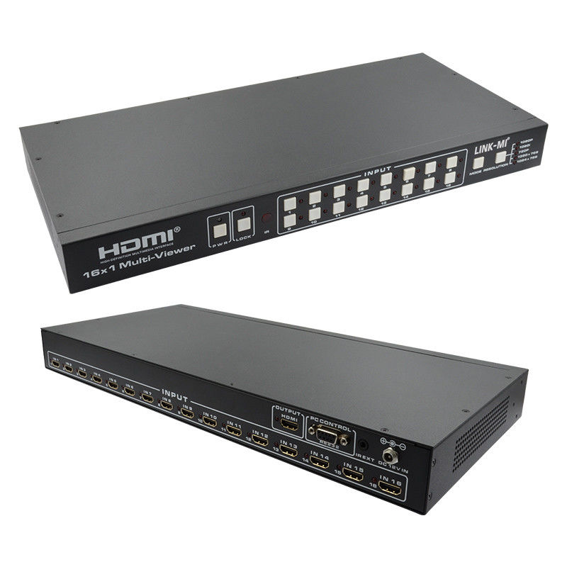 16X1 AV 4K Quad Multiviewer 16 в 1 Процессор бесшовного видеосменщика