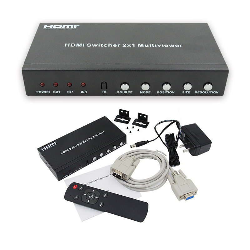 225 МГц HDMI Quad Screen Splitter HDMI 2x1 Мультивиувер с PIP 2 в 1 выходе