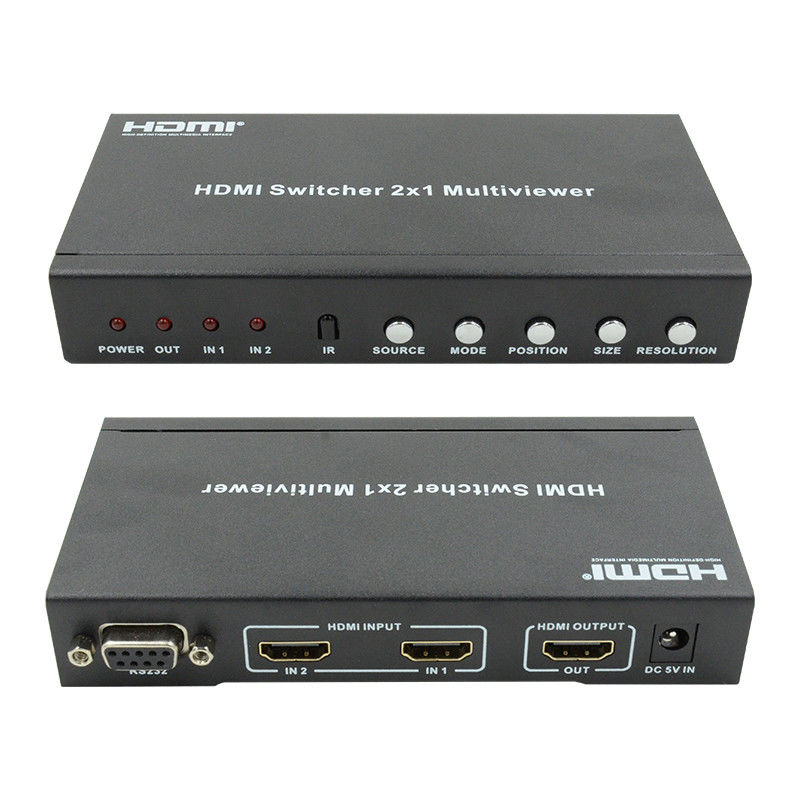 225 МГц HDMI Quad Screen Splitter HDMI 2x1 Мультивиувер с PIP 2 в 1 выходе