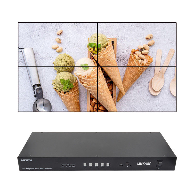 4K видеостенный матричный контроллер 2x2 1x4 4x1 10x10 Сплисинг дисплей USB Type C DVI