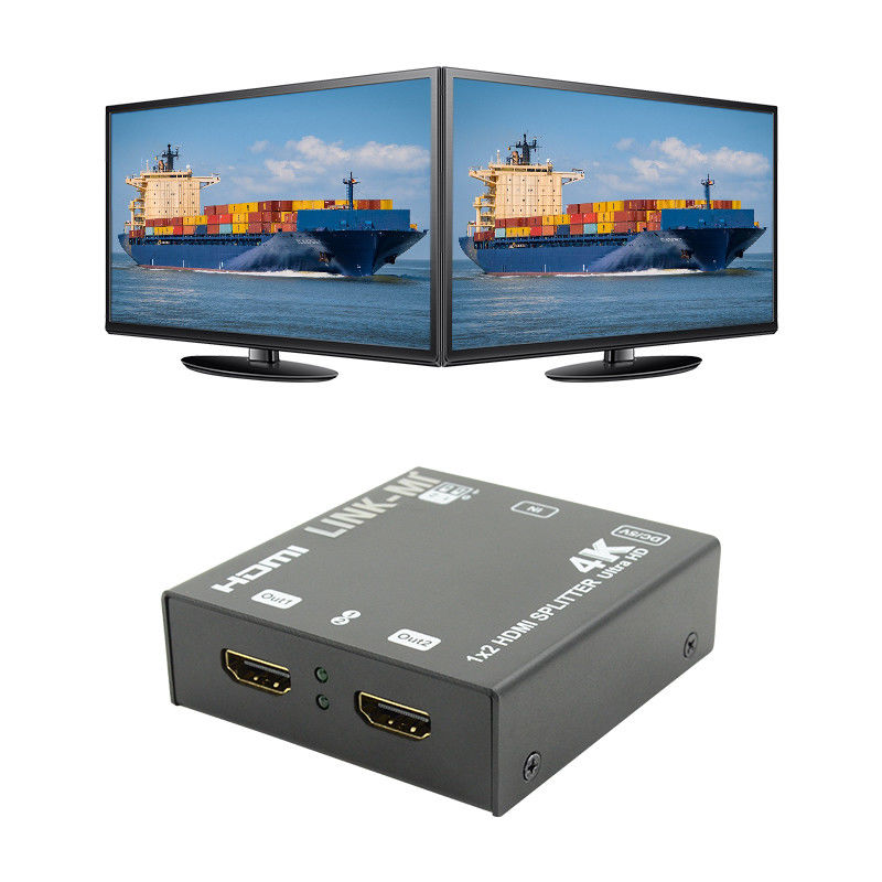 Поддержка разделителя расширения HDMI 1X2 4K 4K2K EDID 3D 2 Port Video Splitter
