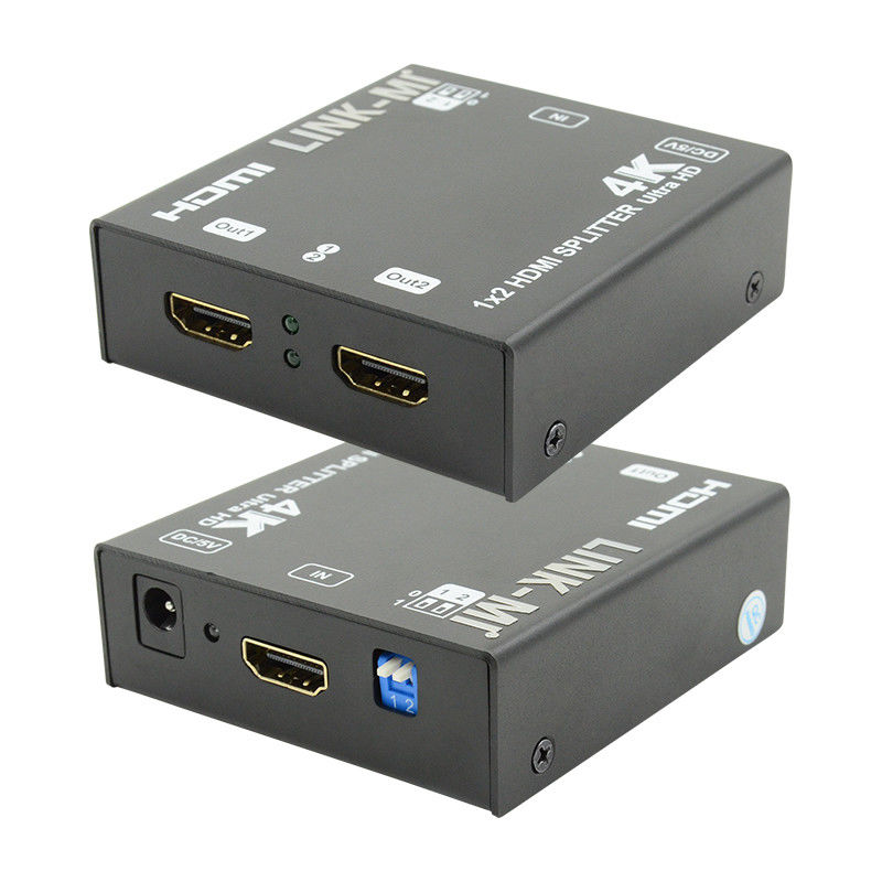 Поддержка разделителя расширения HDMI 1X2 4K 4K2K EDID 3D 2 Port Video Splitter