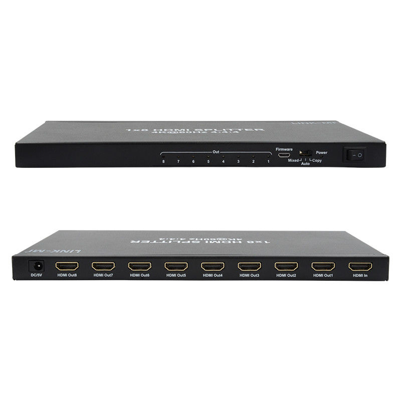 1/8 4K HDMI splitter 1 в 8 из 60Hz 3D 18G видео аудио splitter для 8 дисплеев