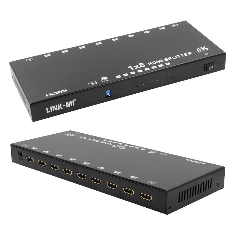 8 портов 4K HDMI Splitter Video Splitter 3d EDID 1 в 8 выходящий дубликатор для 8 телевизоров