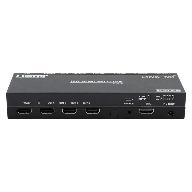 4K 1X4 Multi HDMI Splitter EDID Аналогово-оптический HDMI2.0b 4 портовый видео-разделитель