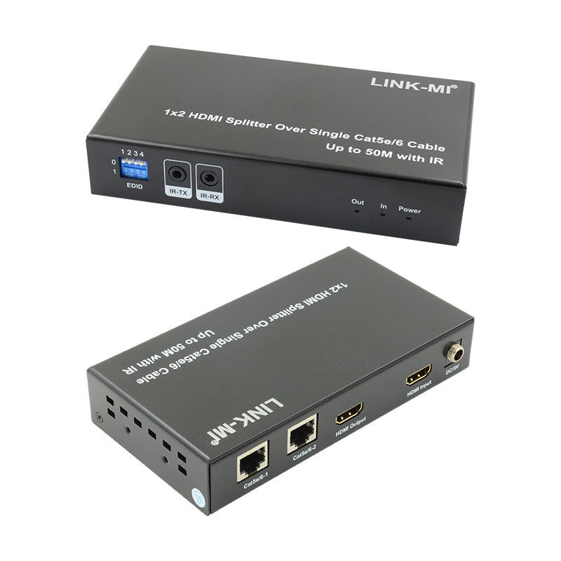 1X2 50M 4K HDMI Splitter Over Cat5e/6 Кабель поддерживает 3D IR каскадное для 4 слоев