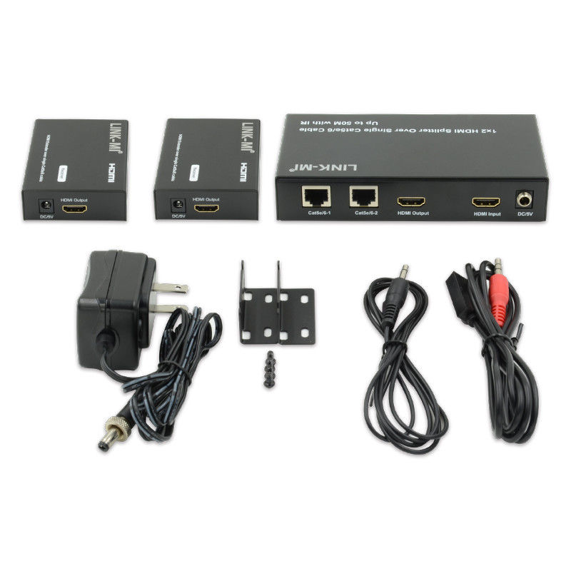 1X2 50M 4K HDMI Splitter Over Cat5e/6 Кабель поддерживает 3D IR каскадное для 4 слоев
