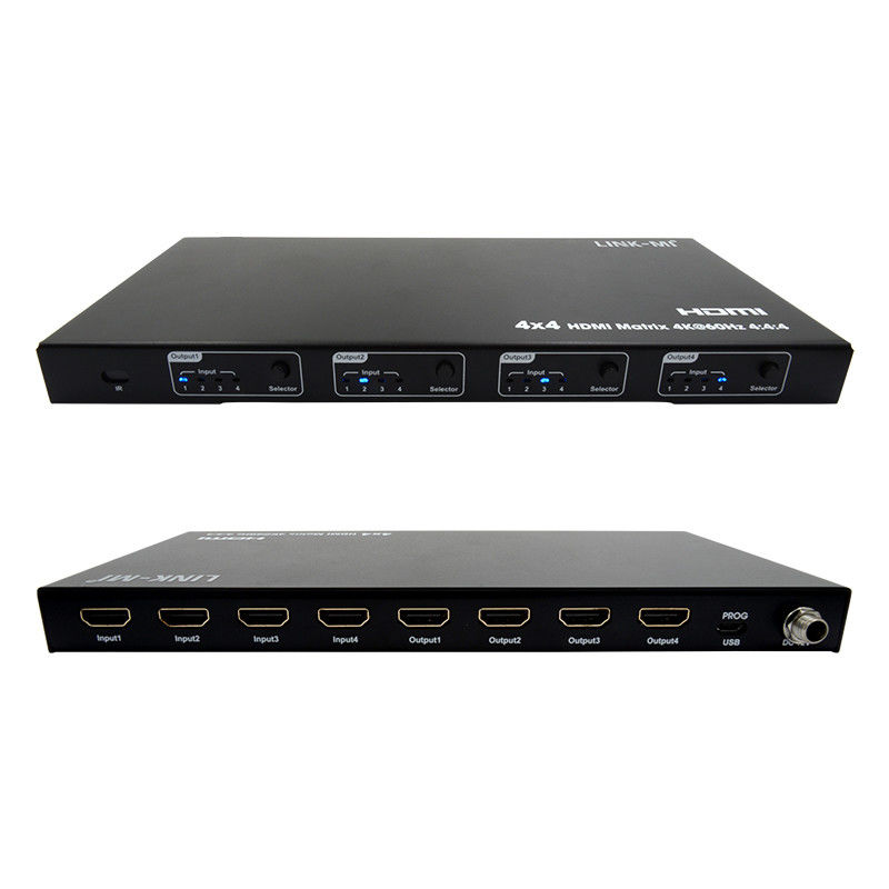 Rs232 4x4 HDMI Matrix Switch Поддержка 4K 60Hz 18Gbps EDID 4 к 4 HDMI видео переключатель