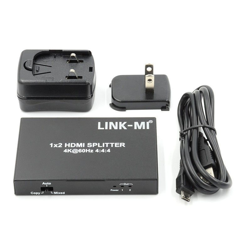 1x2 HDMI2.0 Splitter Поддержка 3D 18G HDR HDCP2.2 2 порта Видео-Сплитер