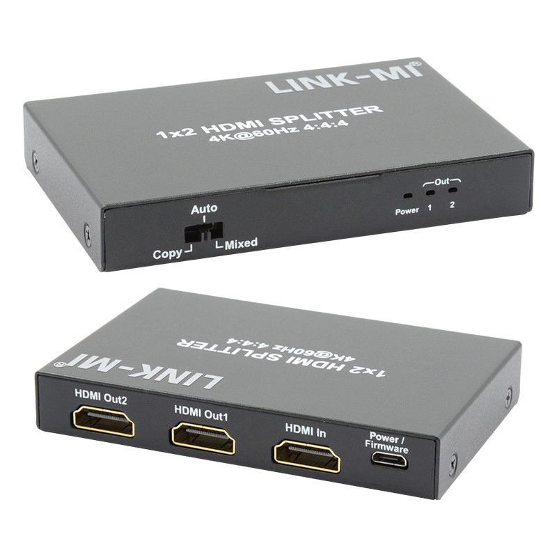 1x2 HDMI2.0 Splitter Поддержка 3D 18G HDR HDCP2.2 2 порта Видео-Сплитер