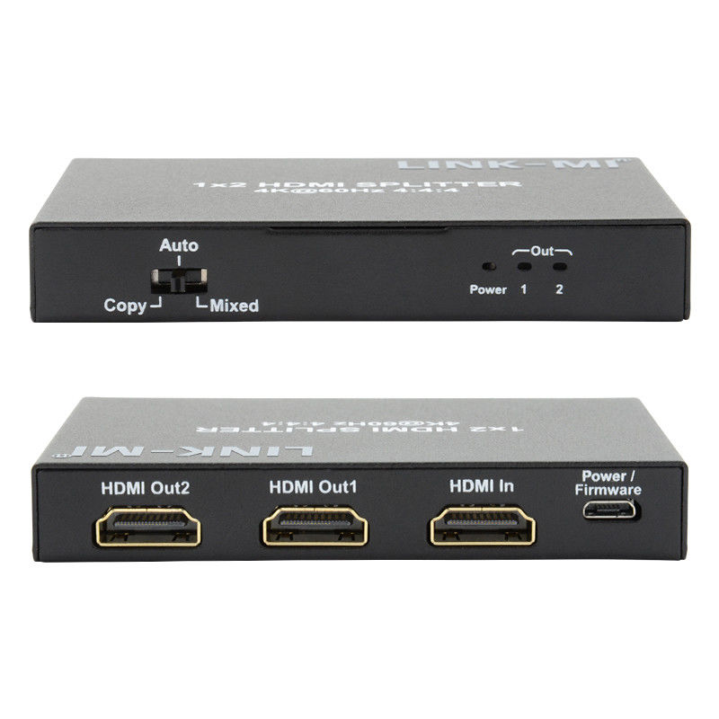 1x2 HDMI2.0 Splitter Поддержка 3D 18G HDR HDCP2.2 2 порта Видео-Сплитер