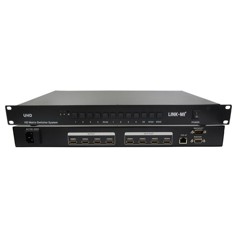 4X4 HDMI Matrix Switcher System 4K HDMI Video Switch Поддержка RS232 TCP/IP