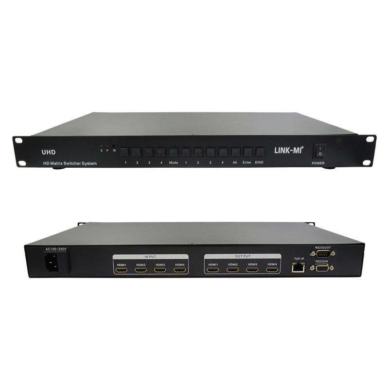 4X4 HDMI Matrix Switcher System 4K HDMI Video Switch Поддержка RS232 TCP/IP