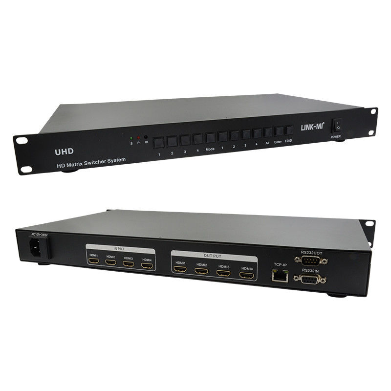 4X4 HDMI Matrix Switcher System 4K HDMI Video Switch Поддержка RS232 TCP/IP