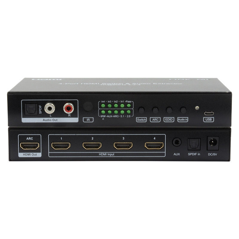 4X1 Видео HDMI Switch 2.0 Switch 4K@60hz YUV4:44 18 Гбит/с Поддержка ARC, CEC, HDR