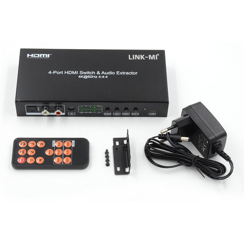 256mA 4X1 HDMI Switcher Box 2.0 Switch YUV4:44 18 Гбит/с Поддержка ARC CEC HDR