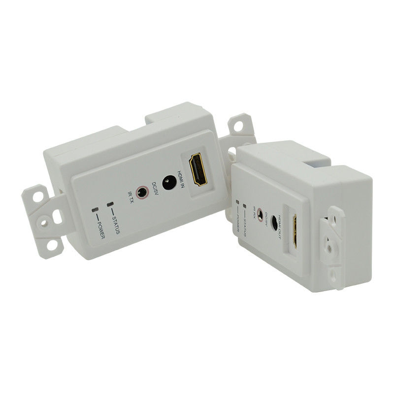60м HDMI Wall Plate Extender Over Single Cat5e Cat 6 To HDMI Extender Поддержка 3D IR