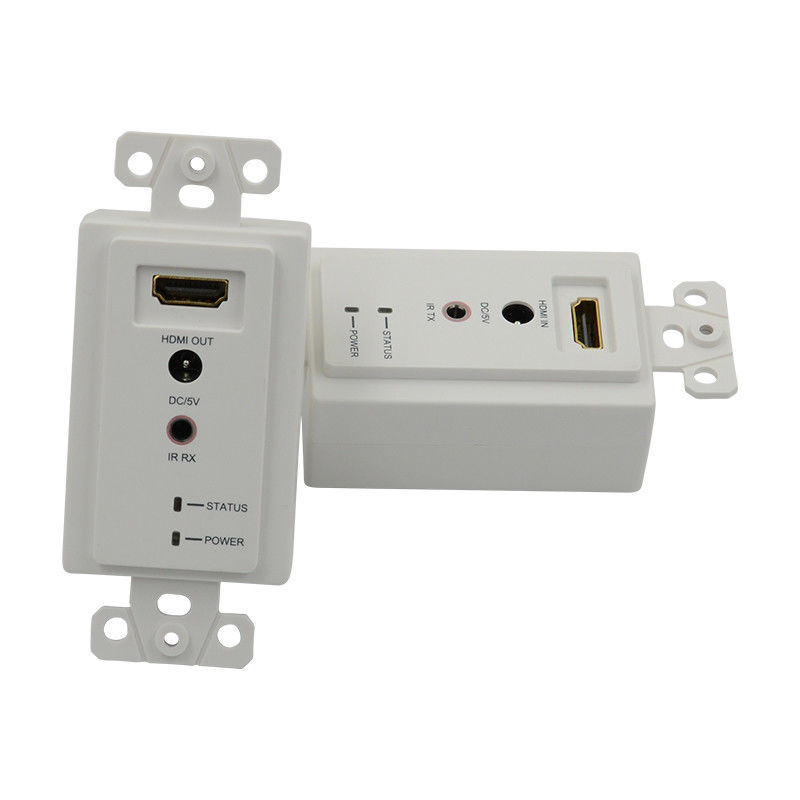 60м HDMI Wall Plate Extender Over Single Cat5e Cat 6 To HDMI Extender Поддержка 3D IR