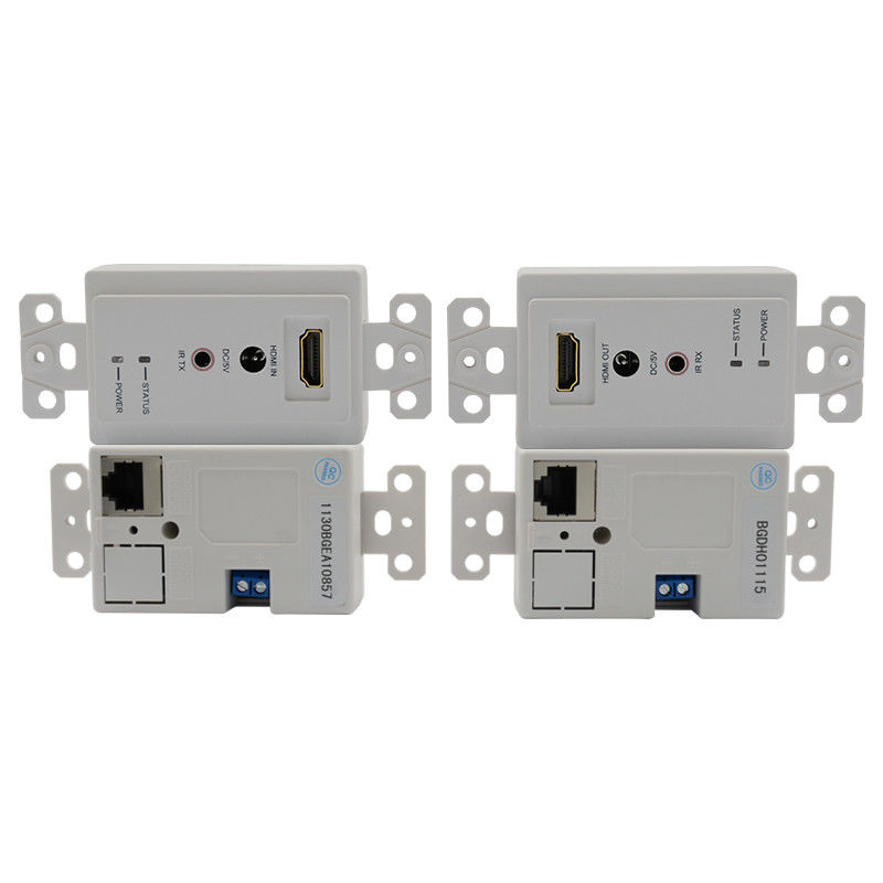 60м HDMI Wall Plate Extender Over Single Cat5e Cat 6 To HDMI Extender Поддержка 3D IR